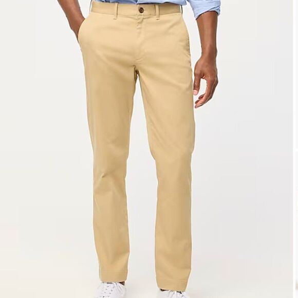 J. Crew Factory H3186 Straight-fit Flex Chino Pant For Men tan NWT size 31/32 - Picture 1 of 8